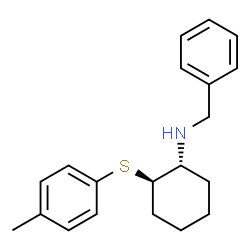 ChemSpider 2D Image | (1R,2R)-N-Benzyl-2-[(4-methylphenyl)sulfanyl]cyclohexanamine | C20H25NS