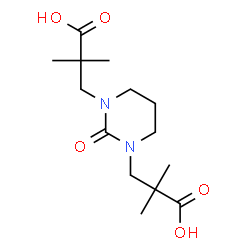 ChemSpider 2D Image | 3,3'-(2-Oxodihydropyrimidine-1,3(2H,4H)-diyl)bis(2,2-dimethylpropanoic acid) | C14H24N2O5