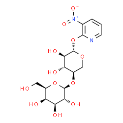 ChemSpider 2D Image | 3-Nitro-2-pyridinyl 4-O-beta-D-galactopyranosyl-beta-D-xylopyranoside | C16H22N2O12