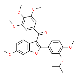 ChemSpider 2D Image | [2-(3-Isopropoxy-4-methoxyphenyl)-6-methoxy-1-benzofuran-3-yl](3,4,5-trimethoxyphenyl)methanone | C29H30O8