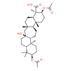 ChemSpider 2D Image | (3S,4R,4aR,6aS,7aS,9aR,11R,13aS,13bR,15aS,15bR)-3,11-Diacetoxy-7a-hydroxy-4,6a,10,10,13a,15b-hexamethyldocosahydro-1H-naphtho[2',1':4,5]cyclohepta[1,2-a]naphthalene-4-carboxylic acid | C34H54O7