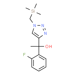 ChemSpider 2D Image | 1-(2-Fluorophenyl)-1-{1-[(trimethylsilyl)methyl]-1H-1,2,3-triazol-4-yl}ethanol | C14H20FN3OSi