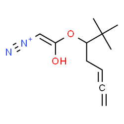ChemSpider 2D Image | (E)-2-[(2,2-Dimethyl-5,6-heptadien-3-yl)oxy]-2-hydroxyethenediazonium | C11H17N2O2