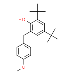 ChemSpider 2D Image | 2,4-Di-tert-butyl-6-(4-methoxybenzyl)phenol | C22H30O2