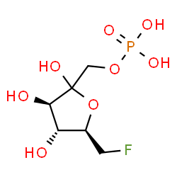 ChemSpider 2D Image | 6-Deoxy-6-fluoro-1-O-phosphono-L-fructofuranose | C6H12FO8P