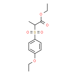 ChemSpider 2D Image | Ethyl 2-[(4-ethoxyphenyl)sulfonyl]propanoate | C13H18O5S