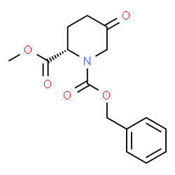 ChemSpider 2D Image | 1-Benzyl 2-methyl (2S)-5-oxo-1,2-piperidinedicarboxylate | C15H17NO5