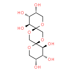ChemSpider 2D Image | (3R,4R,5S,6S,9S,12R,13R,14S)-1,7,10,15-Tetraoxadispiro[5.2.5.2]hexadecane-3,4,5,12,13,14-hexol | C12H20O10