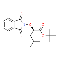 ChemSpider 2D Image | tert-Butyl-(2R)-2-[(1,3-dioxo-1,3-dihydro-2H-isoindol-2-yl)oxy]-4-methylpentanoat | C18H23NO5