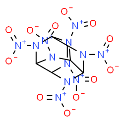 ChemSpider 2D Image | 3,5,8,10,11,12-Hexanitro-3,5,8,10,11,12-hexaazatetracyclo[5.3.1.1~2,6~.0~4,9~]dodecane | C6H6N12O12