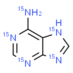 ChemSpider 2D Image | (~15~N_4_)-7H-Purin-6-(~15~N)amine | C5H515N5