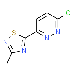 ChemSpider 2D Image | 3-Chloro-6-(3-methyl-1,2,4-thiadiazol-5-yl)pyridazine | C7H5ClN4S
