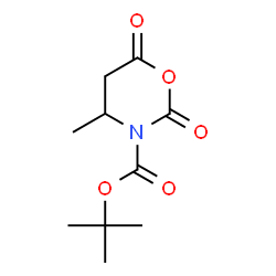ChemSpider 2D Image | tert-Butyl 4-methyl-2,6-dioxo-1,3-oxazinane-3-carboxylate | C10H15NO5