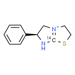 ChemSpider 2D Image | (6S)-6-Phenyl(7a-~14~C)-3,5,6,7-tetrahydro-2H-imidazo[2,1-b][1,3]thiazol-4-ium | C1014CH13N2S