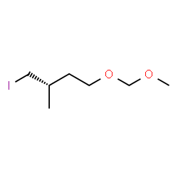 ChemSpider 2D Image | (2S)-1-Iodo-4-(methoxymethoxy)-2-methylbutane | C7H15IO2