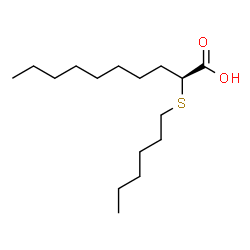 ChemSpider 2D Image | (2S)-2-(Hexylsulfanyl)decanoic acid | C16H32O2S