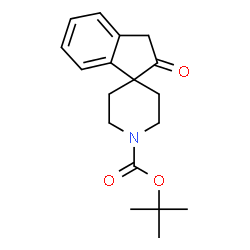 ChemSpider 2D Image | tert-Butyl 2-oxo-2,3-dihydrospiro[indene-1,4'-piperidine]-1'-carboxylate | C18H23NO3