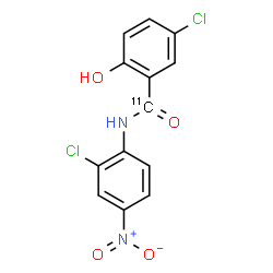 ChemSpider 2D Image | 5-Chloro-N-(2-chloro-4-nitrophenyl)-2-hydroxy(~11~C)benzamide | C1211CH8Cl2N2O4