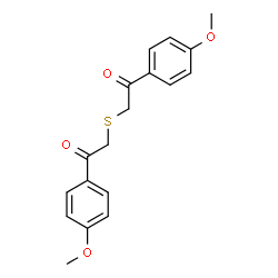 ChemSpider 2D Image | 2,2'-Sulfanediylbis[1-(4-methoxyphenyl)ethanone] | C18H18O4S