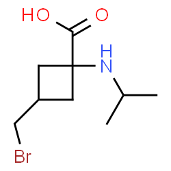 ChemSpider 2D Image | 3-(Bromomethyl)-1-(isopropylamino)cyclobutanecarboxylic acid | C9H16BrNO2