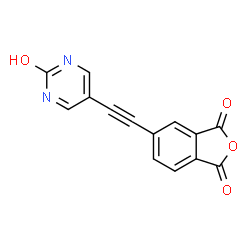 ChemSpider 2D Image | 5-[(2-Hydroxy-5-pyrimidinyl)ethynyl]-2-benzofuran-1,3-dione | C14H6N2O4