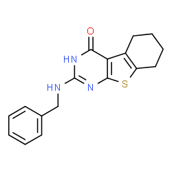 ChemSpider 2D Image | 2-(Benzylamino)-5,6,7,8-tetrahydro[1]benzothieno[2,3-d]pyrimidin-4(1H)-one | C17H17N3OS