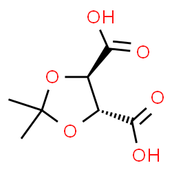 ChemSpider 2D Image | (4R,5R)-2,2-Dimethyl-1,3-dioxolane-4,5-dicarboxylic acid | C7H10O6