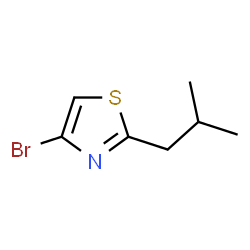 ChemSpider 2D Image | 4-Bromo-2-isobutyl-1,3-thiazole | C7H10BrNS