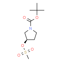 ChemSpider 2D Image | (R)-1-Boc-3-(methylsulfonyloxy)pyrrolidine | C10H19NO5S