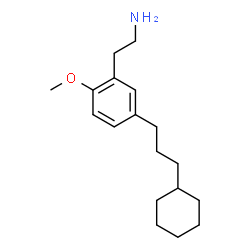 ChemSpider 2D Image | 2-[5-(3-Cyclohexylpropyl)-2-methoxyphenyl]ethanamine | C18H29NO