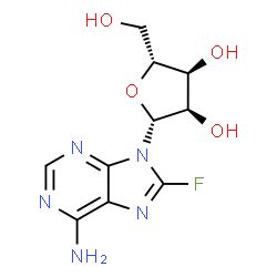 ChemSpider 2D Image | 8-Fluoroadenosine | C10H12FN5O4