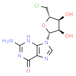 ChemSpider 2D Image | 5'-Chloro-5'-deoxyguanosine | C10H12ClN5O4