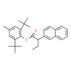ChemSpider 2D Image | 4-Methyl-2,6-bis(2-methyl-2-propanyl)phenyl 2-(2-naphthyl)butanoate | C29H36O2