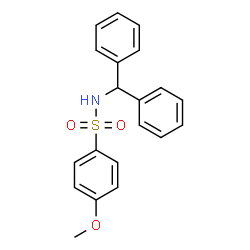 ChemSpider 2D Image | N-(Diphenylmethyl)-4-methoxybenzenesulfonamide | C20H19NO3S