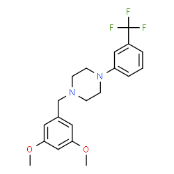 ChemSpider 2D Image | 1-(3,5-Dimethoxybenzyl)-4-[3-(trifluoromethyl)phenyl]piperazine | C20H23F3N2O2