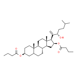 ChemSpider 2D Image | (3beta,16beta,22S)-22-Hydroxycholest-20-ene-3,16-diyl dibutanoate | C35H58O5