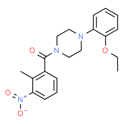 ChemSpider 2D Image | [4-(2-Ethoxyphenyl)-1-piperazinyl](2-methyl-3-nitrophenyl)methanone | C20H23N3O4