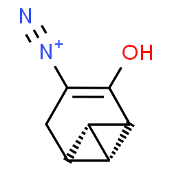 ChemSpider 2D Image | (1R,7S)-3-Hydroxytricyclo[4.1.0.0~2,7~]hept-3-ene-4-diazonium | C7H7N2O