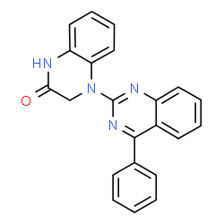 ChemSpider 2D Image | 4-(4-Phenyl-2-quinazolinyl)-3,4-dihydro-2(1H)-quinoxalinone | C22H16N4O