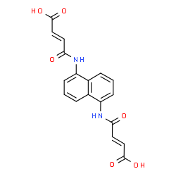 ChemSpider 2D Image | (2E,2'E)-4,4'-(1,5-Naphthalenediyldiimino)bis(4-oxo-2-butenoic acid) | C18H14N2O6