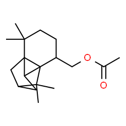 ChemSpider 2D Image | (5,5,11,11-Tetramethyltetracyclo[6.2.1.0~1,6~.0~6,10~]undec-2-yl)methyl acetate | C18H28O2