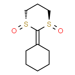 ChemSpider 2D Image | (1R,3R)-2-Cyclohexylidene-1,3-dithiane 1,3-dioxide | C10H16O2S2