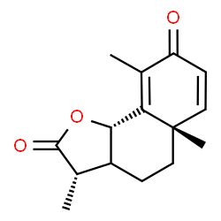 ChemSpider 2D Image | (3S,5aS,9bS)-3,5a,9-Trimethyl-3a,5,5a,9b-tetrahydronaphtho[1,2-b]furan-2,8(3H,4H)-dione | C15H18O3