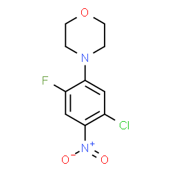 ChemSpider 2D Image | 4-(5-Chloro-2-fluoro-4-nitrophenyl)morpholine | C10H10ClFN2O3