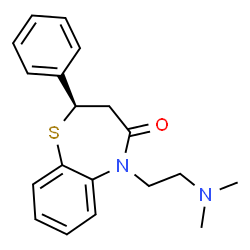 ChemSpider 2D Image | (2R)-5-[2-(Dimethylamino)ethyl]-2-phenyl-2,3-dihydro-1,5-benzothiazepin-4(5H)-one | C19H22N2OS