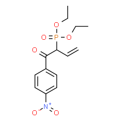 ChemSpider 2D Image | Diethyl [1-(4-nitrophenyl)-1-oxo-3-buten-2-yl]phosphonate | C14H18NO6P