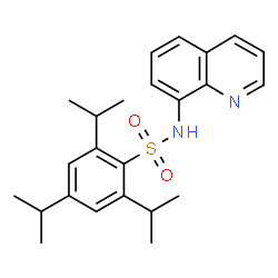 ChemSpider 2D Image | 2,4,6-Triisopropyl-N-(8-quinolinyl)benzenesulfonamide | C24H30N2O2S
