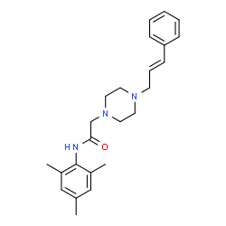 ChemSpider 2D Image | N-Mesityl-2-{4-[(2E)-3-phenyl-2-propen-1-yl]-1-piperazinyl}acetamide | C24H31N3O