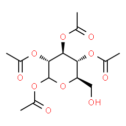 ChemSpider 2D Image | 1,2,3,4-tetra-O-acetylglucopyranose | C14H20O10