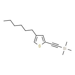ChemSpider 2D Image | [(4-Hexyl-2-thienyl)ethynyl](trimethyl)silane | C15H24SSi
